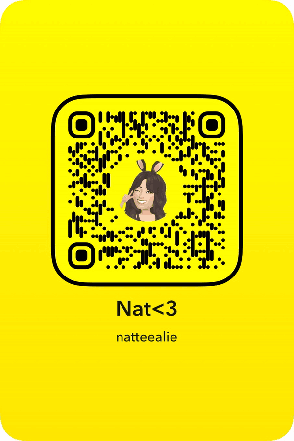 Nattealie's snapchat snapcode — username natteealie